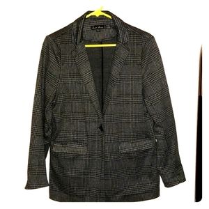 Love Tree Plaid Blazer